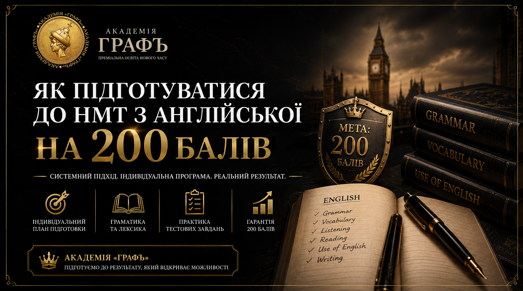 Як підготуватися до НМТ з англійської на 200 балів — повний план підготовки 2026